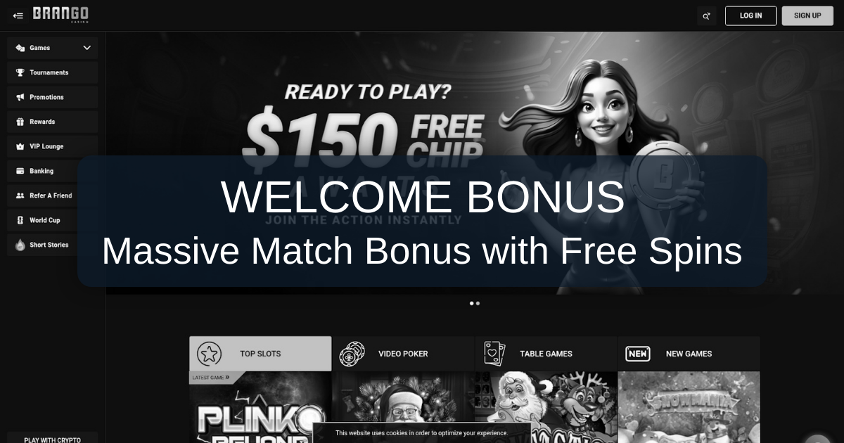 Brango Casino welcome bonus